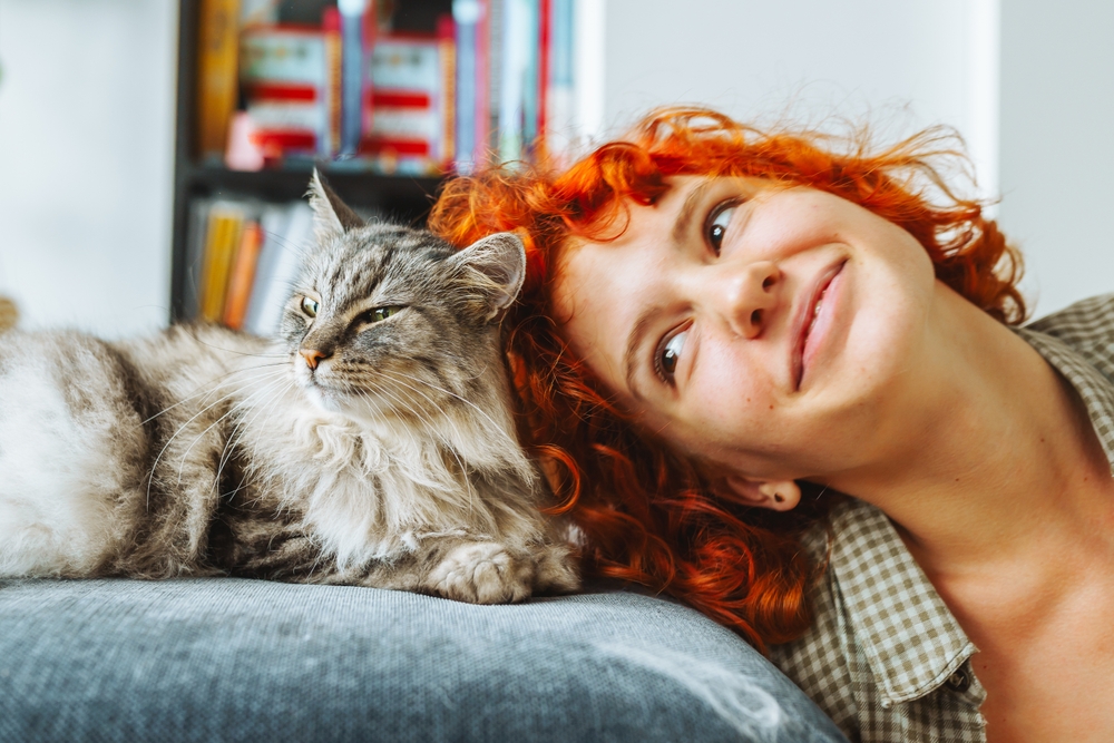 Happy cat parent